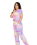 Women's Linen Cotton Tie Dye Tracksuit