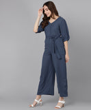 Women's Trendy Solid Crepe Jumpsuit