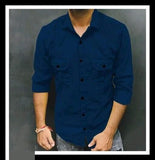 Cotton Solid Full Sleeves Regular Fit Casual Shirt